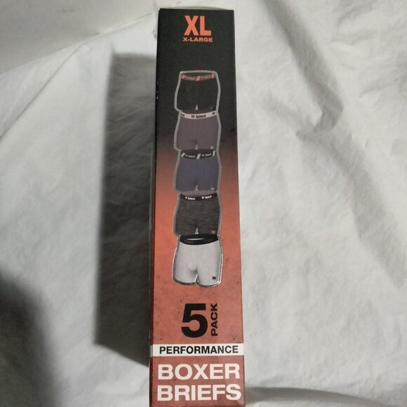 Bobcat 5 Pack Mens Performance Boxer Briefs Contour Pouch Tag Free Size XL - Picture 2 of 3